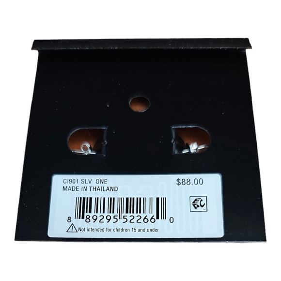 COACH Silver Cuff Earrings NWT - Picture 4 of 5